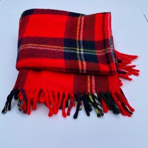 Vintage Troy Robe red plaid throw